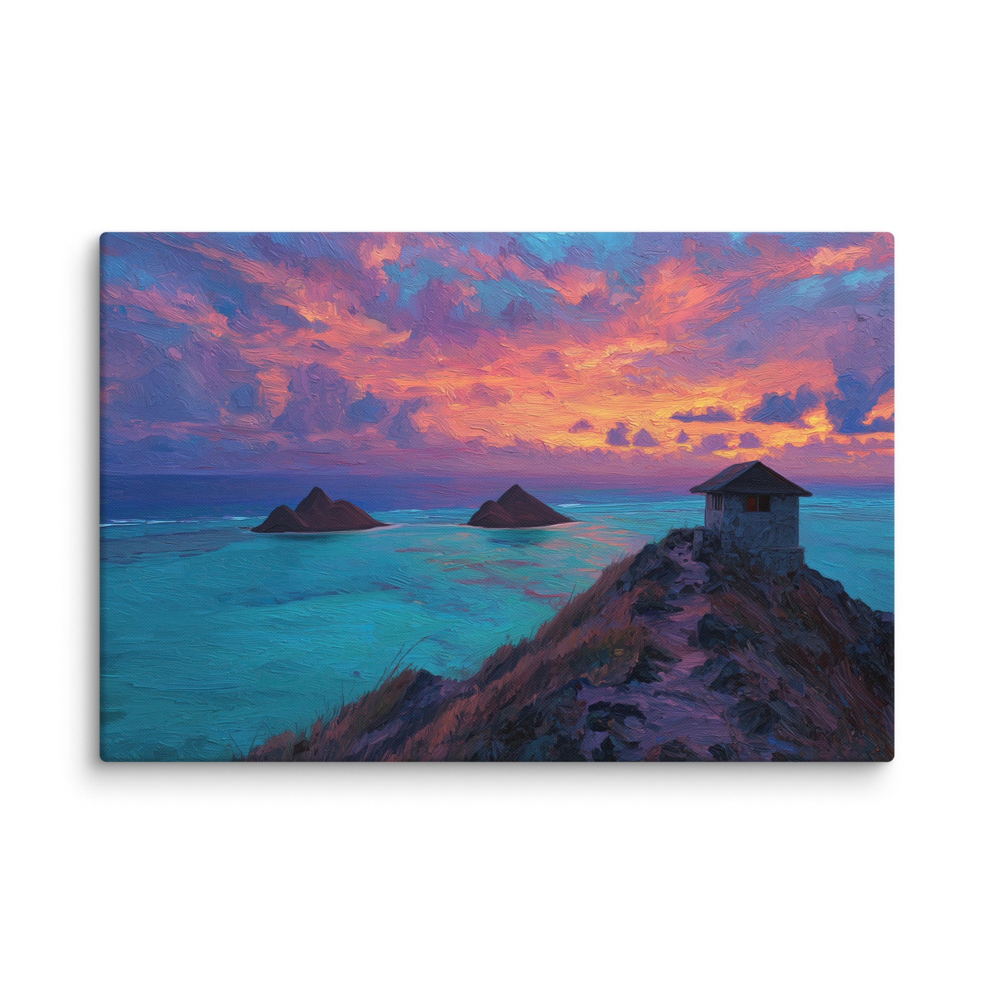 Lanikai Pillbox Hike Canvas Wall Art | Oahu Hawaii – Kahana Designs