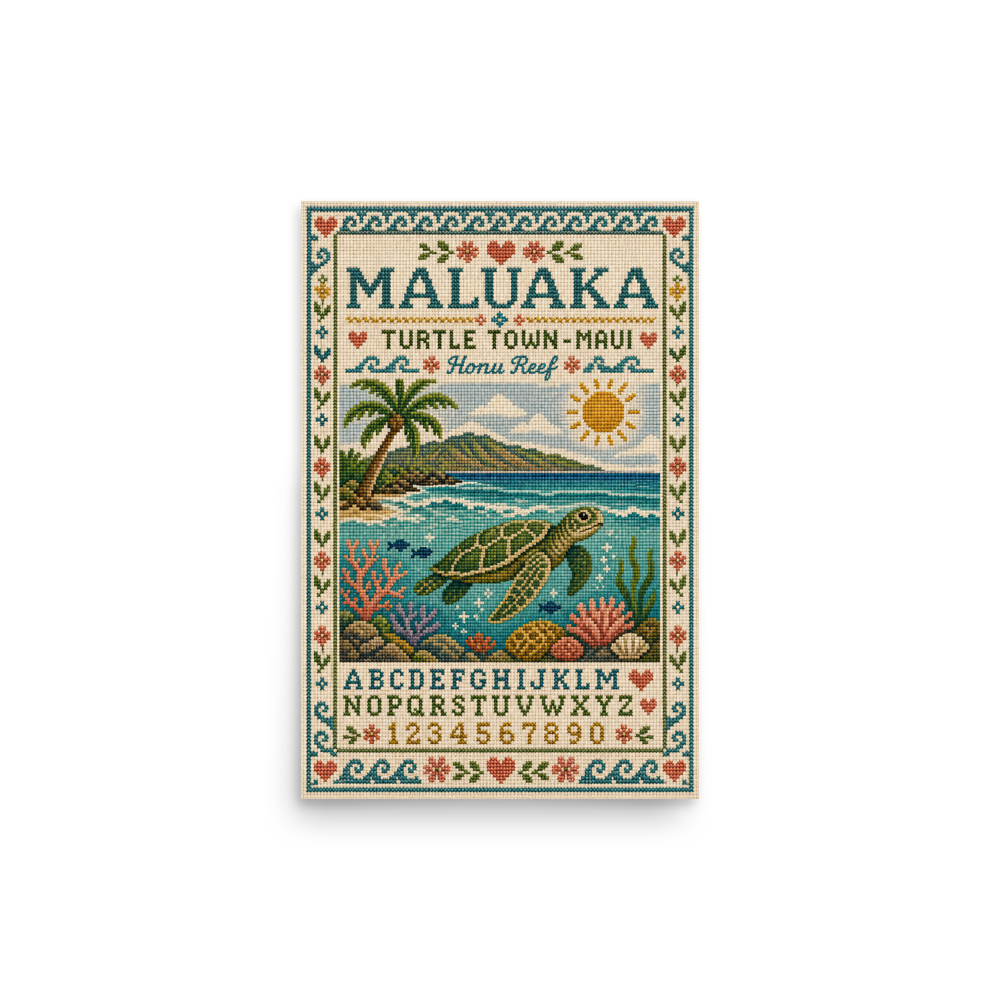 Maluaka Beach Maui Hawaii poster print ready to frame and hang
