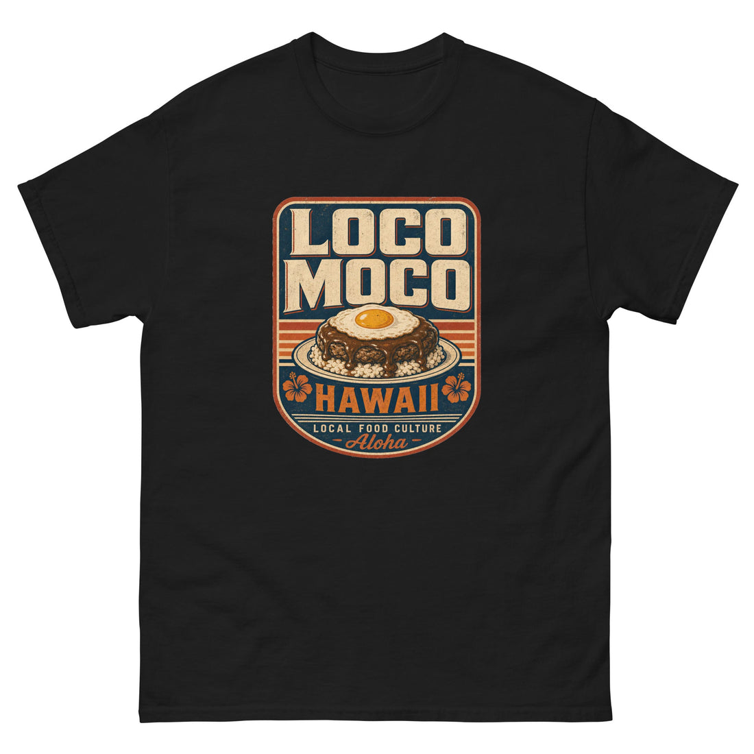 Loco moco Hawaiian food t-shirt, Hawaiian food and drink design for island foodies