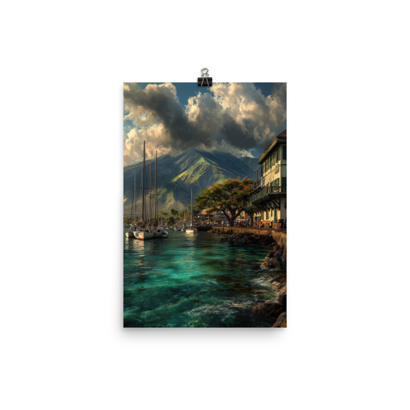 Lahaina Harbor 3 — 12″×18″ poster mockup