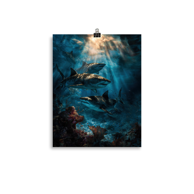 Tiger Sharks 2 — 11″×14″ poster mockup