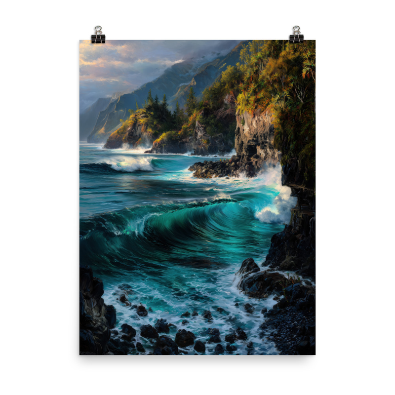 Honolua Bay 3 — 18″×24″ poster mockup