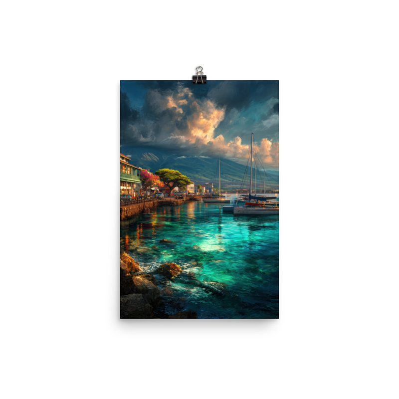 Lahaina Harbor 4 — 12″×18″ poster mockup