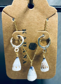 Cone Shell Necklace and Huggie Set