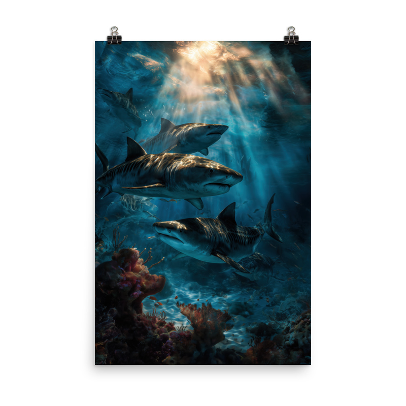 Tiger Sharks 2 — 24″×36″ poster mockup