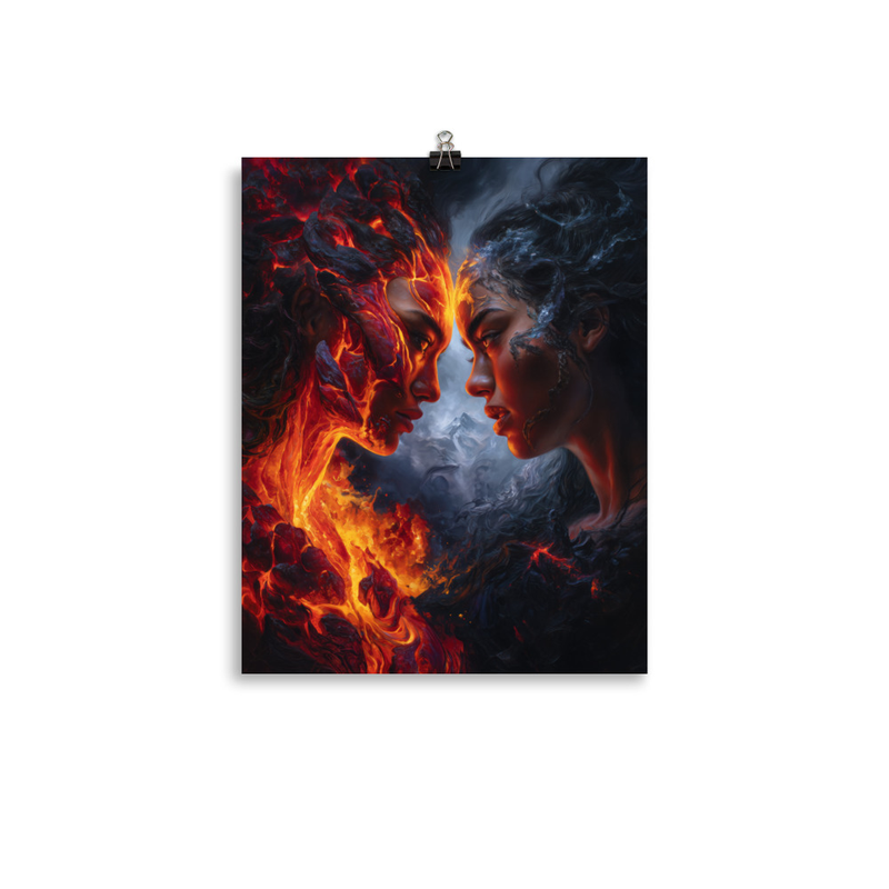 Pele Vs Poliahu 2 — 11″×14″ poster mockup