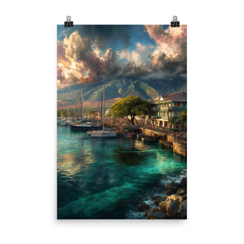 Lahaina Harbor 5 — 24″×36″ poster mockup