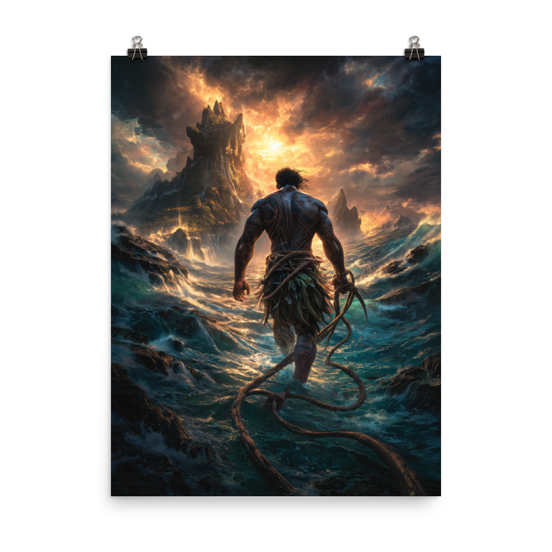 Maui Demigod 3 — 18″×24″ poster mockup