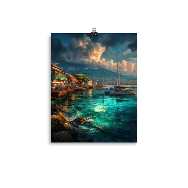 Lahaina Harbor 4 — 11″×14″ poster mockup