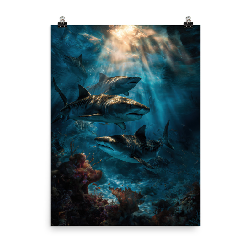 Tiger Sharks 2 — 18″×24″ poster mockup