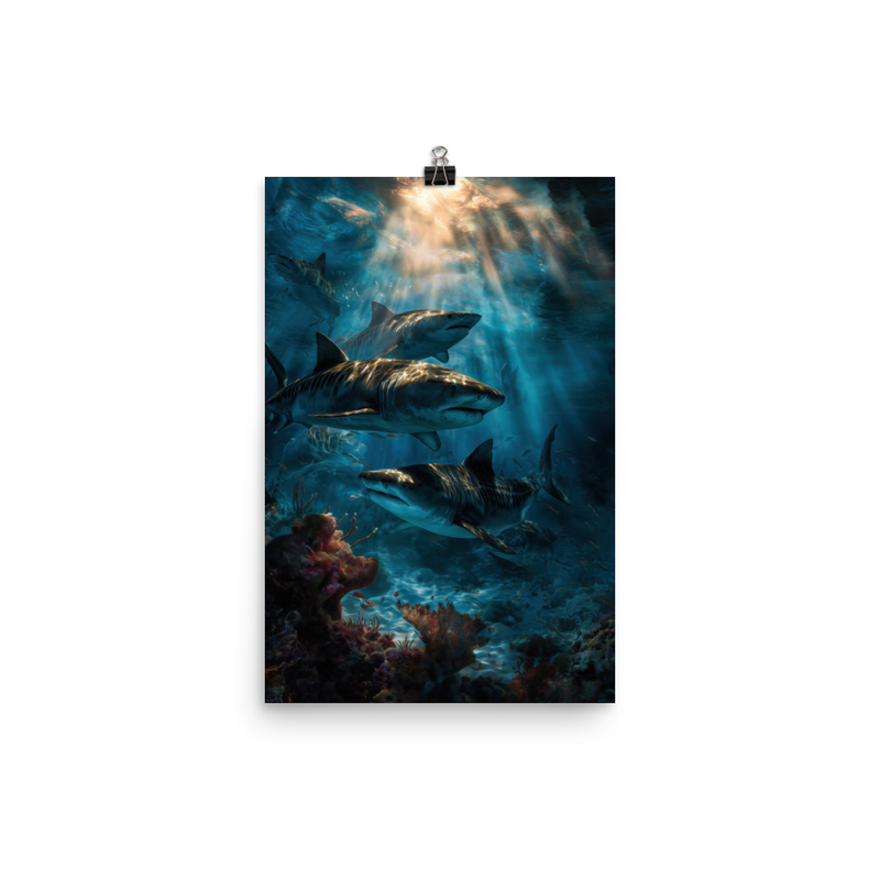 Tiger Sharks 2 — 12″×18″ poster mockup