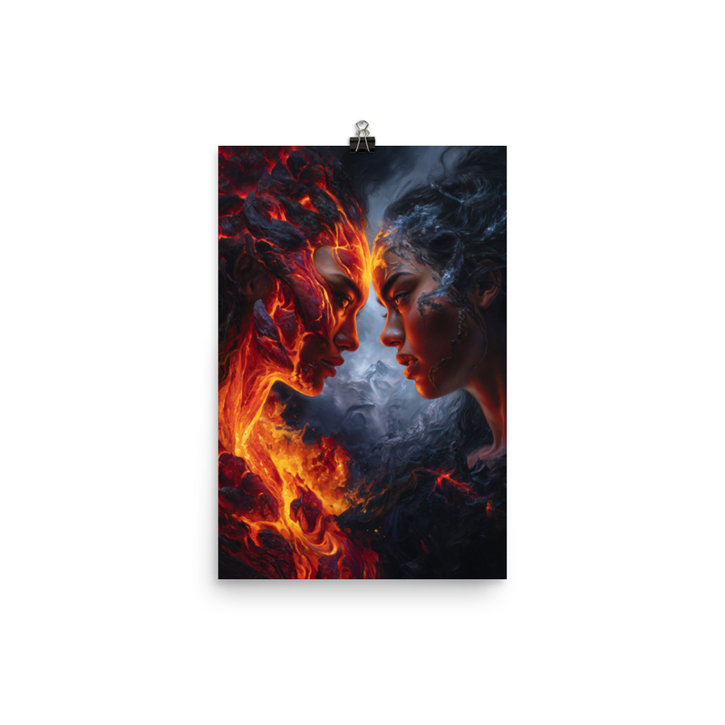 Pele Vs Poliahu 2 — 12″×18″ poster mockup