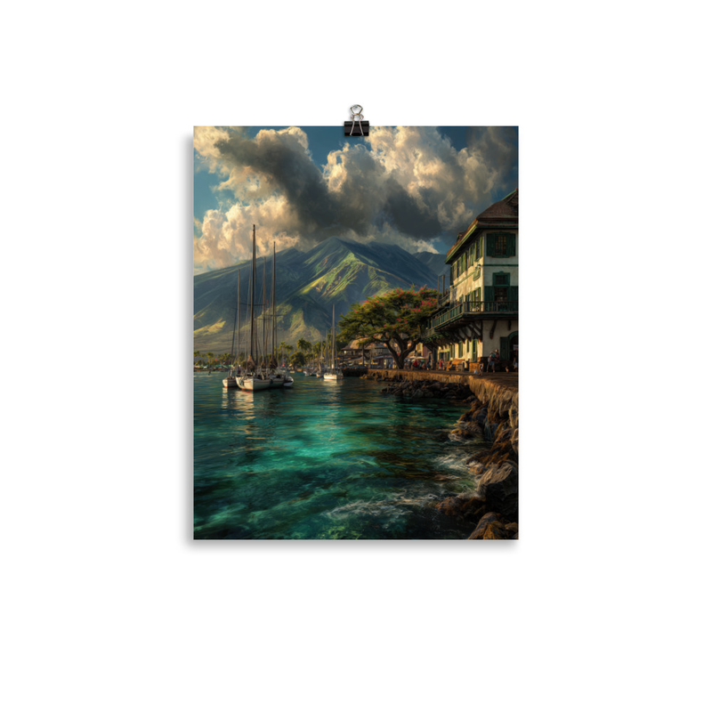 Lahaina Harbor 3 — 11″×14″ poster mockup
