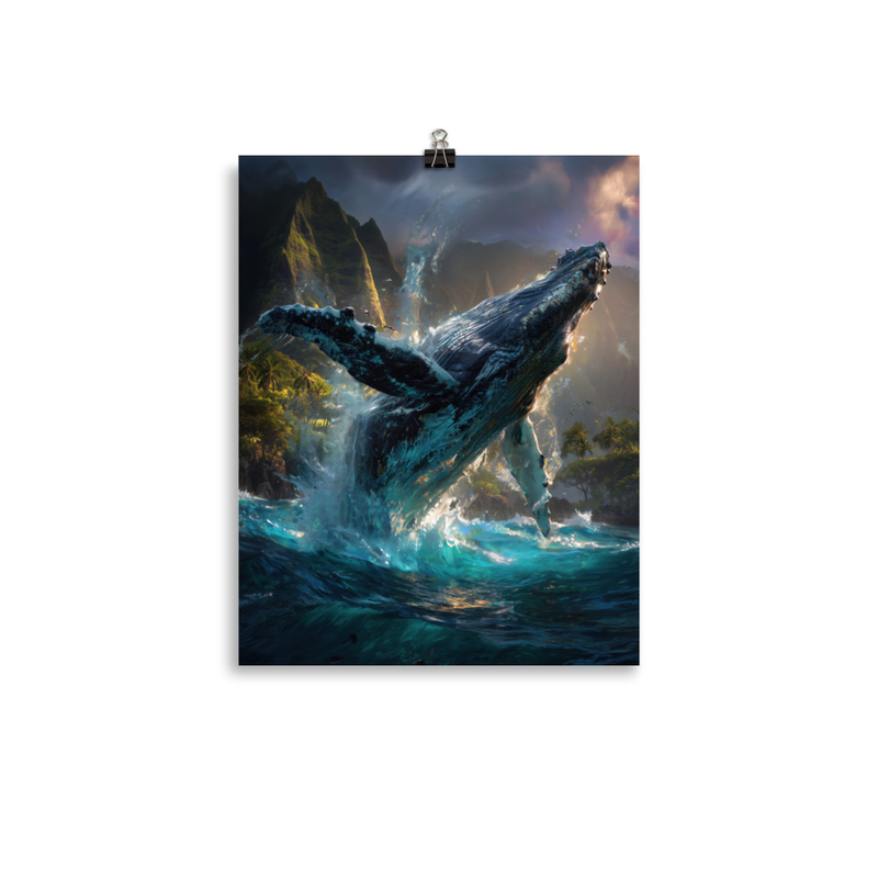 Humpback Whale — 11″×14″ poster mockup