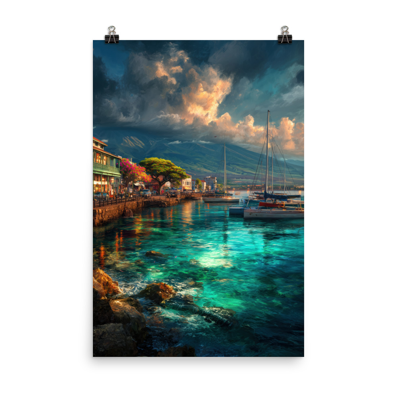 Lahaina Harbor 4 — 24″×36″ poster mockup