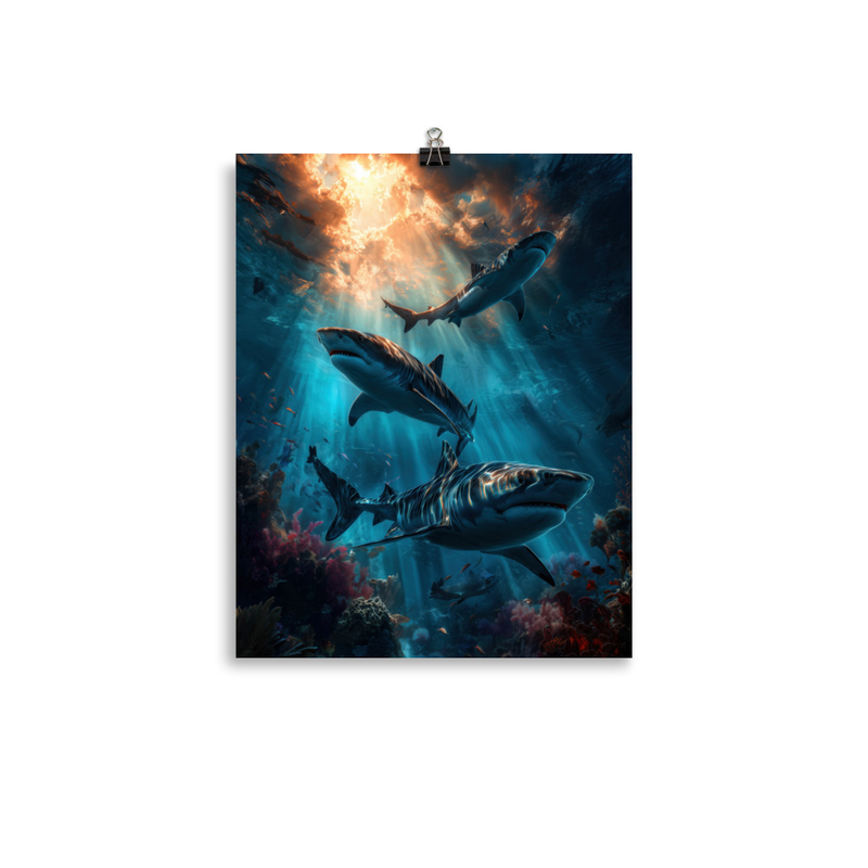 Tiger Sharks 1 — 11″×14″ poster mockup