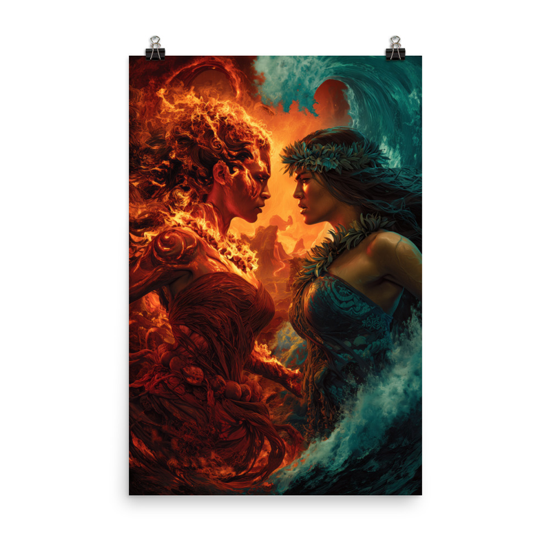 Pele vs Namaka — 24″×36″ poster mockup