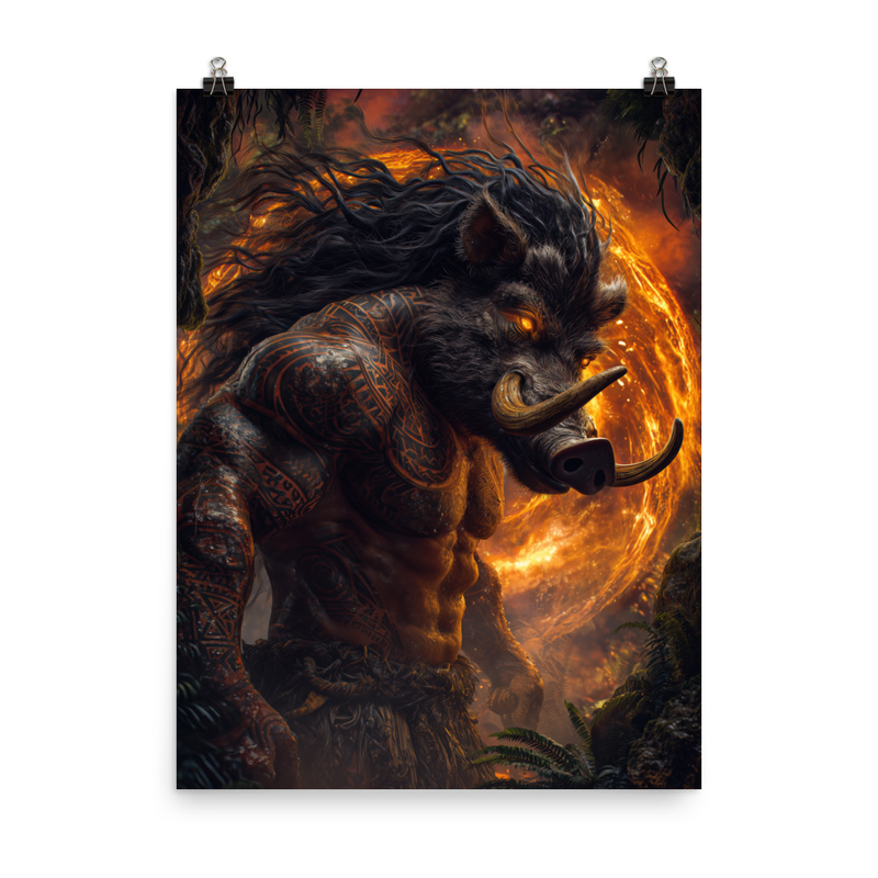 Kamapuaa 1 — 18″×24″ poster mockup