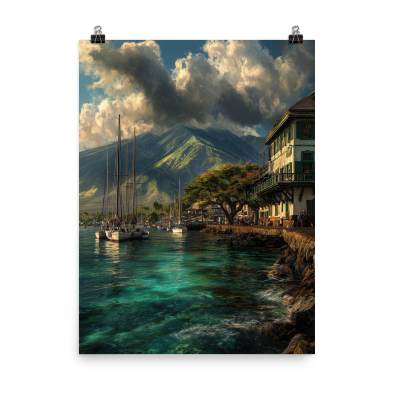 Lahaina Harbor 3 — 18″×24″ poster mockup