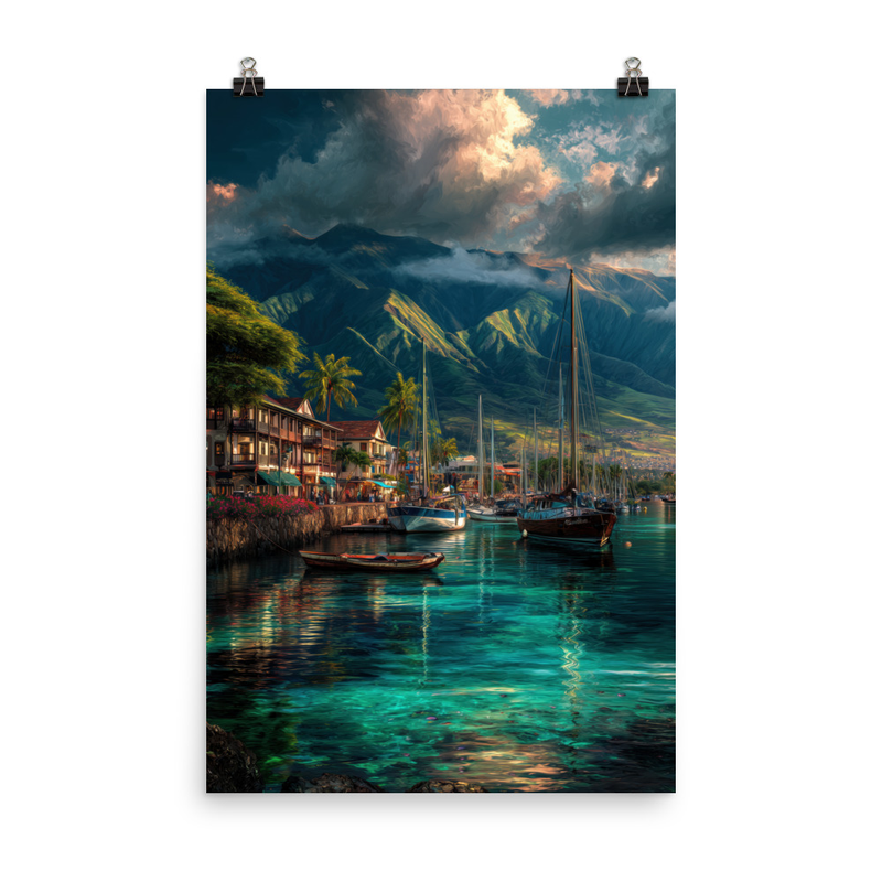 Lahaina Harbor 6 — 24″×36″ poster mockup