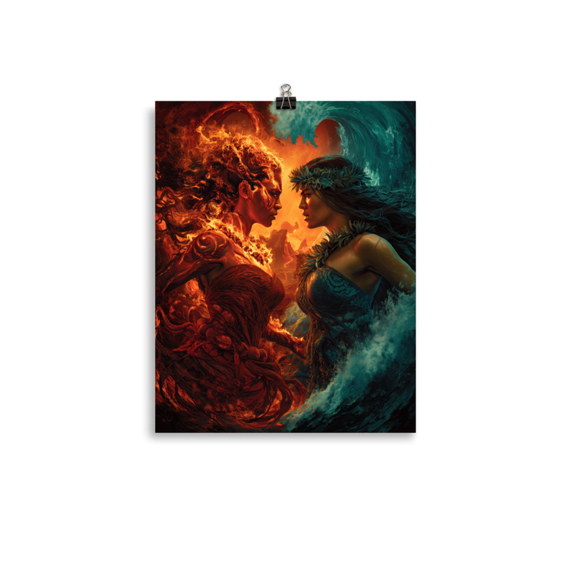 Pele vs Namaka — 11″×14″ poster mockup