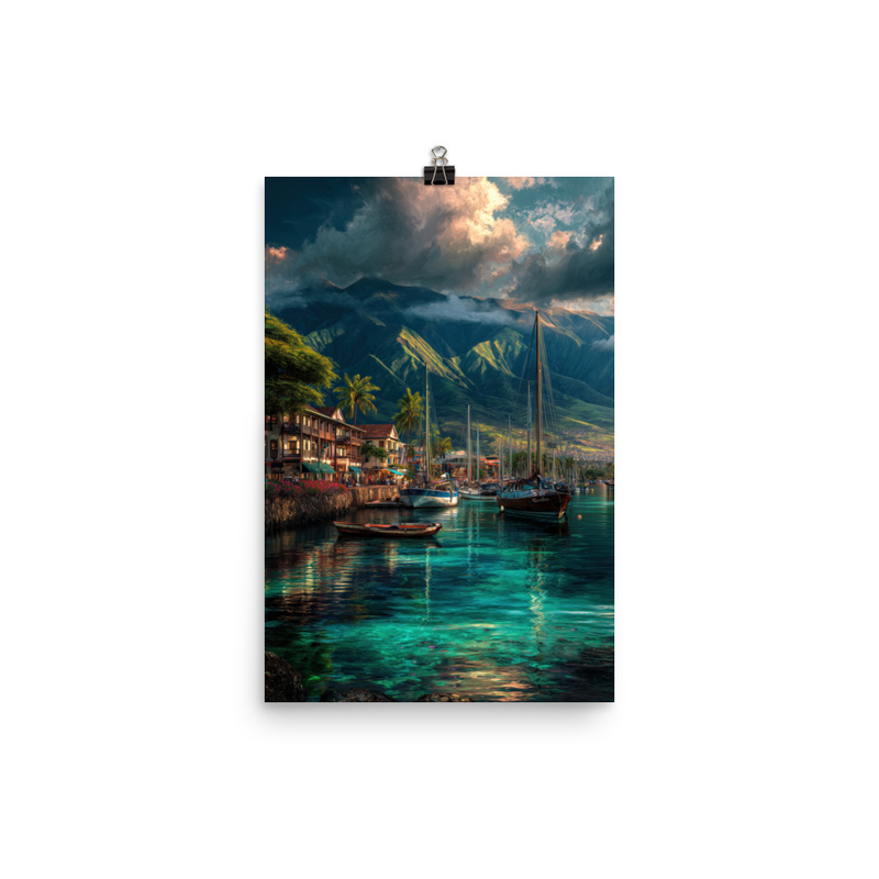 Lahaina Harbor 6 — 12″×18″ poster mockup