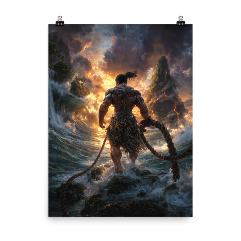 Maui Demigod 6 — 18″×24″ poster mockup