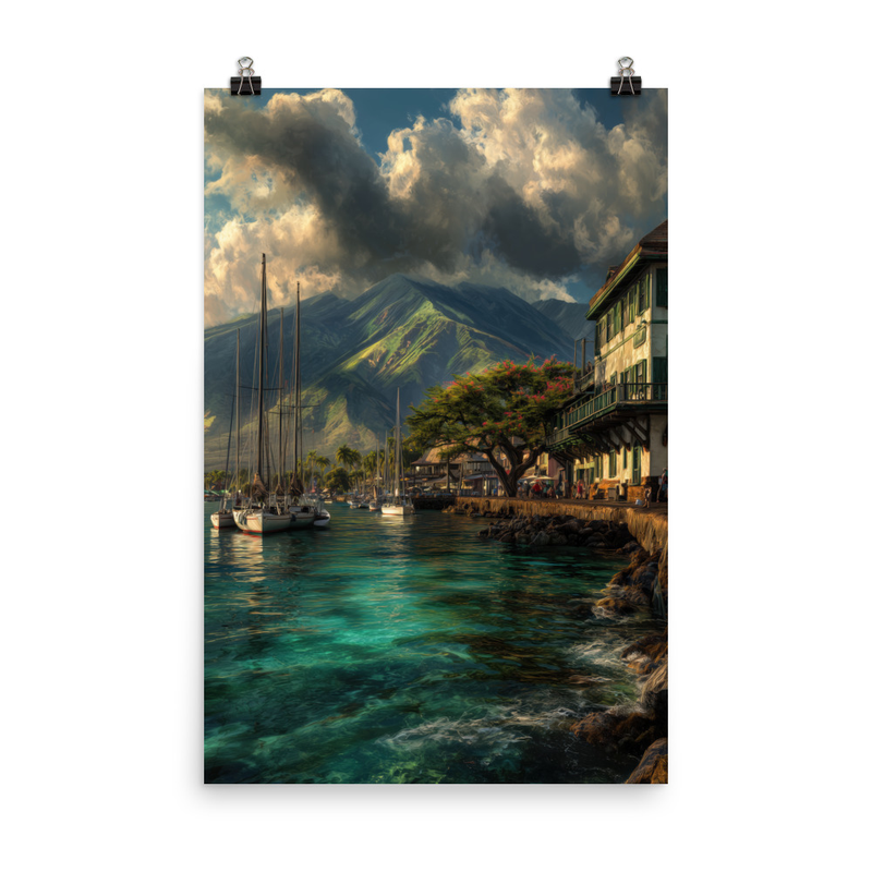 Lahaina Harbor 3 — 24″×36″ poster mockup