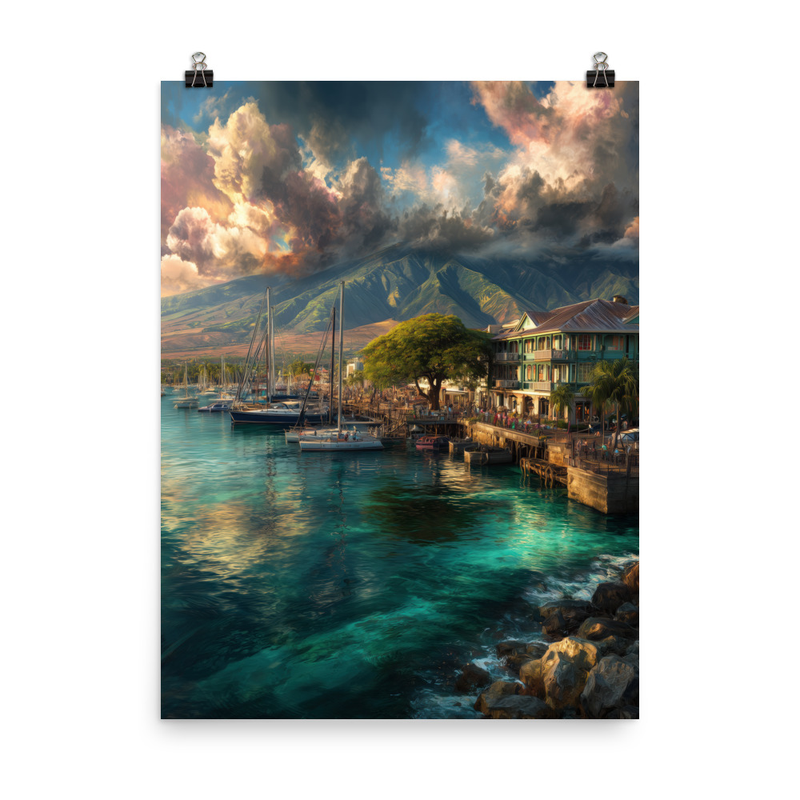Lahaina Harbor 5 — 18″×24″ poster mockup