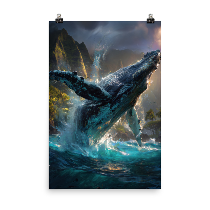 Humpback Whale — 24″×36″ poster mockup