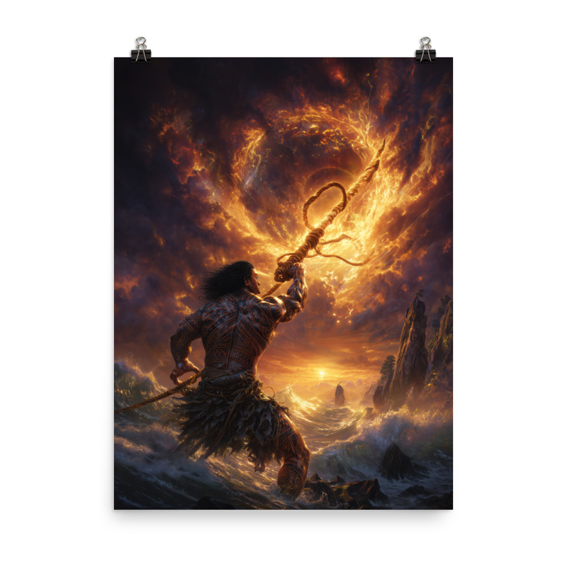 Maui Demigod 1 — 18″×24″ poster mockup