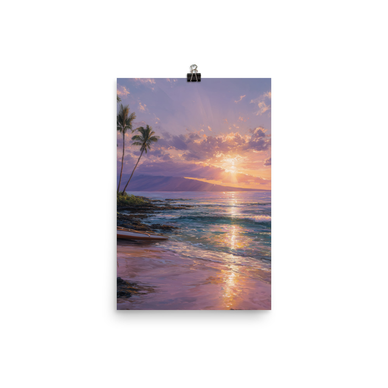 Wailea Beach 1 — 12″×18″ poster mockup