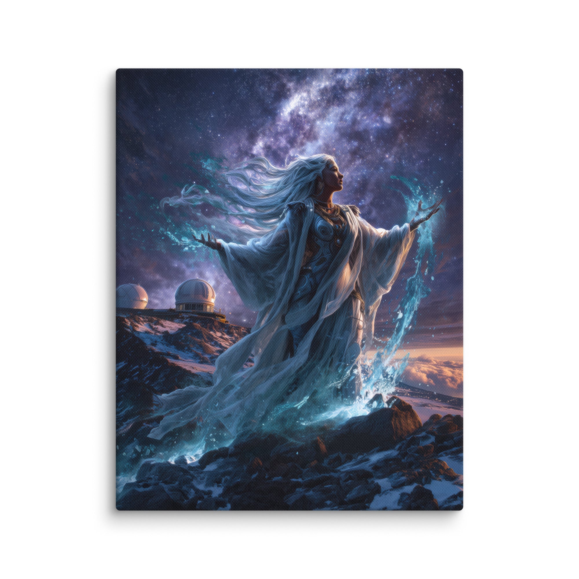 Hawaiian Poliahu Snow Goddess Hawaiian canvas wall art shown at 11×14 inch size