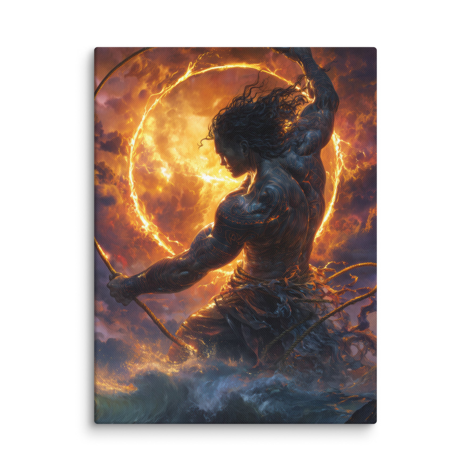 Hawaiian Maui Demigod Hawaiian canvas wall art shown at 12×16 inch size
