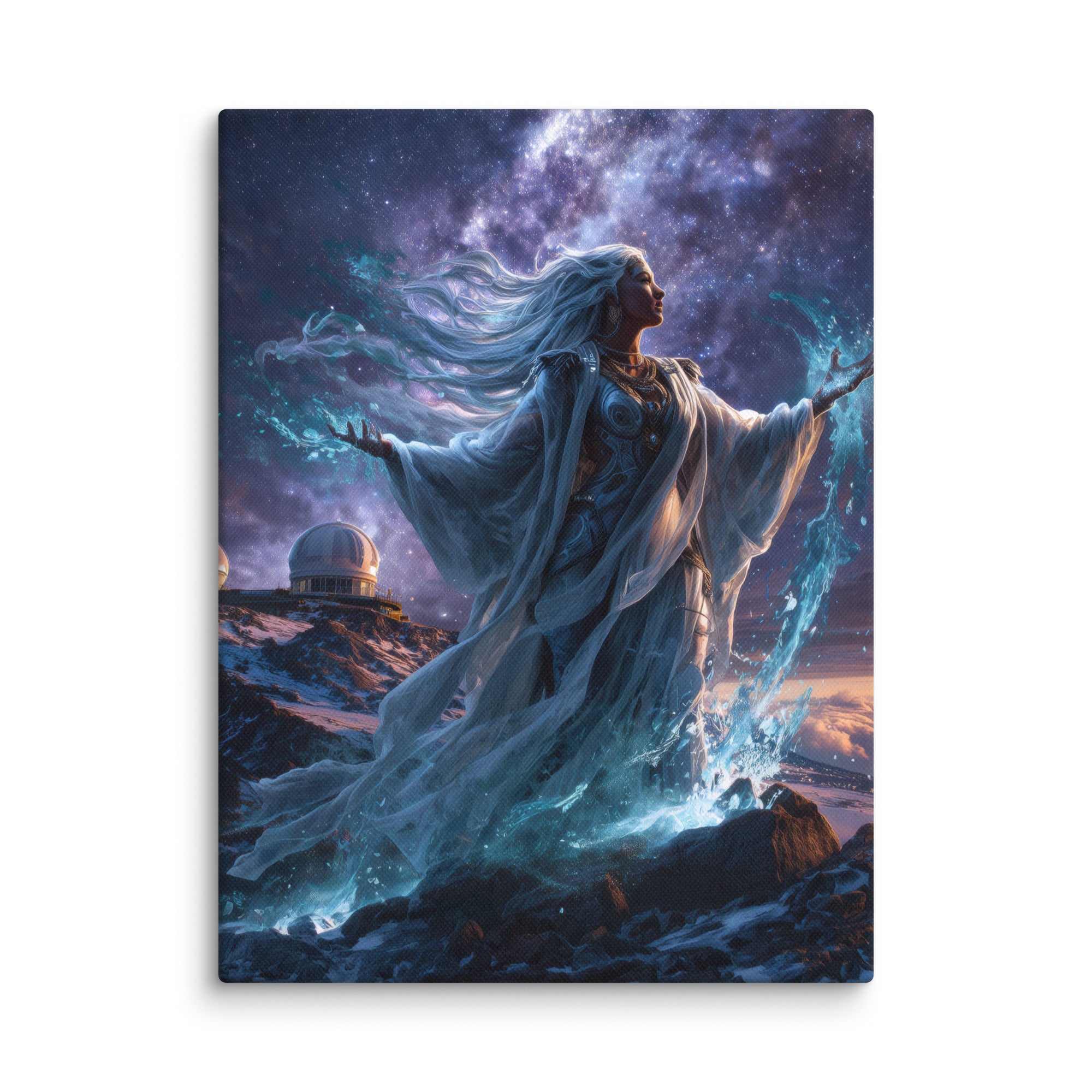 Hawaiian Poliahu Snow Goddess Hawaiian canvas wall art shown at 12×16 inch size