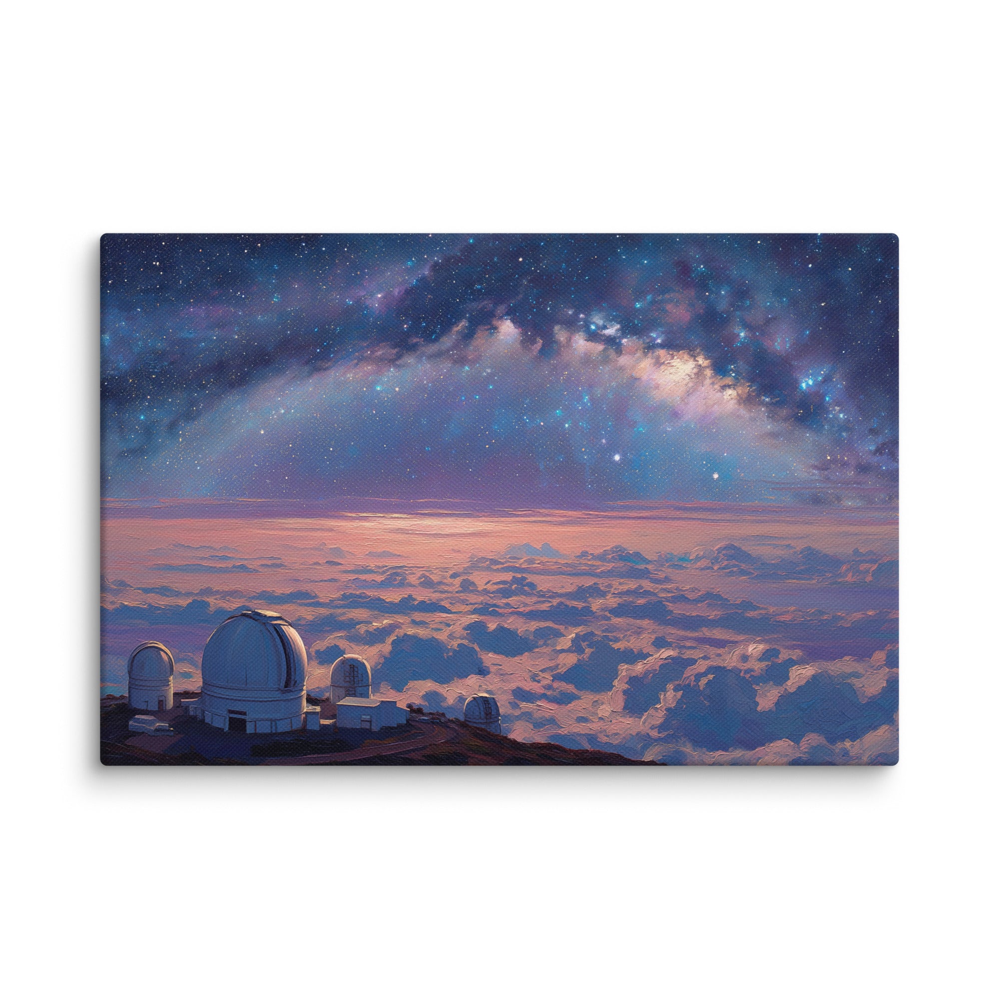 Mauna Kea Observatory Hawaii Island Hawaii canvas wall art — digital oil painting print