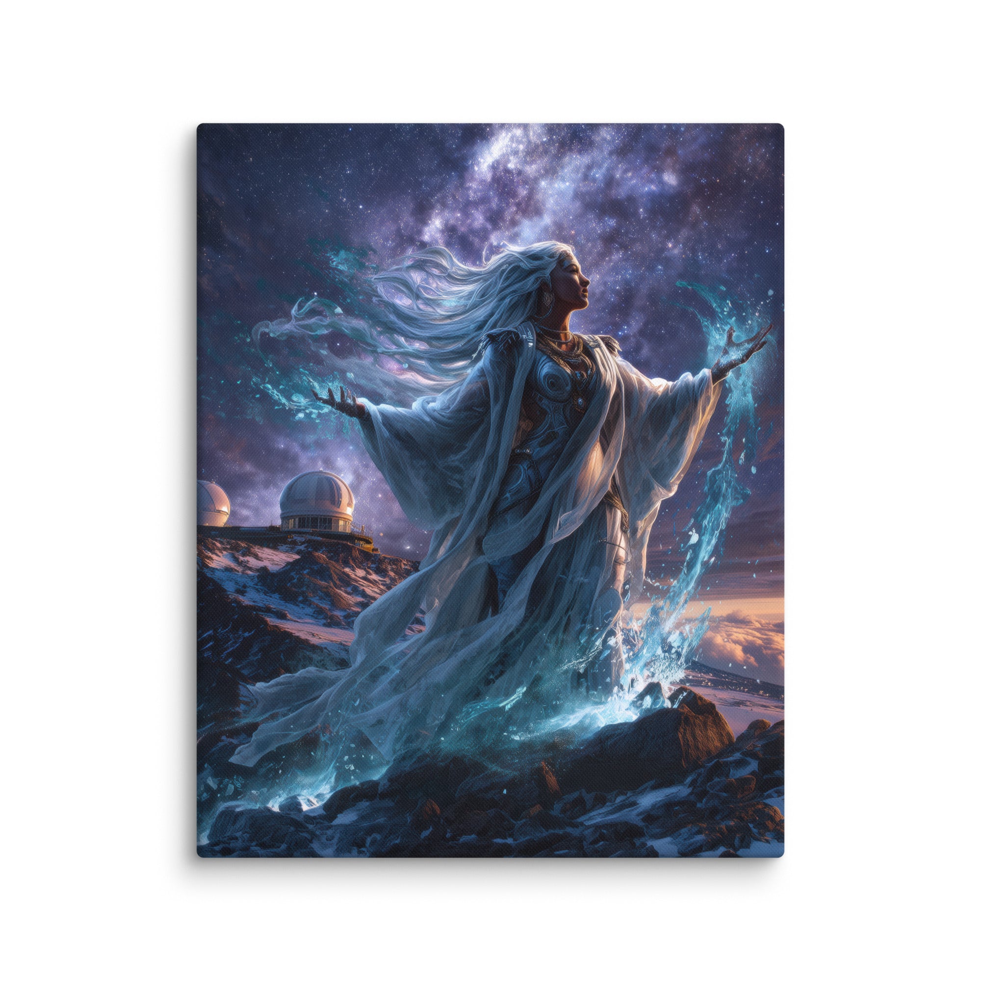 Hawaiian Poliahu Snow Goddess Hawaiian canvas wall art shown at 16×20 inch size