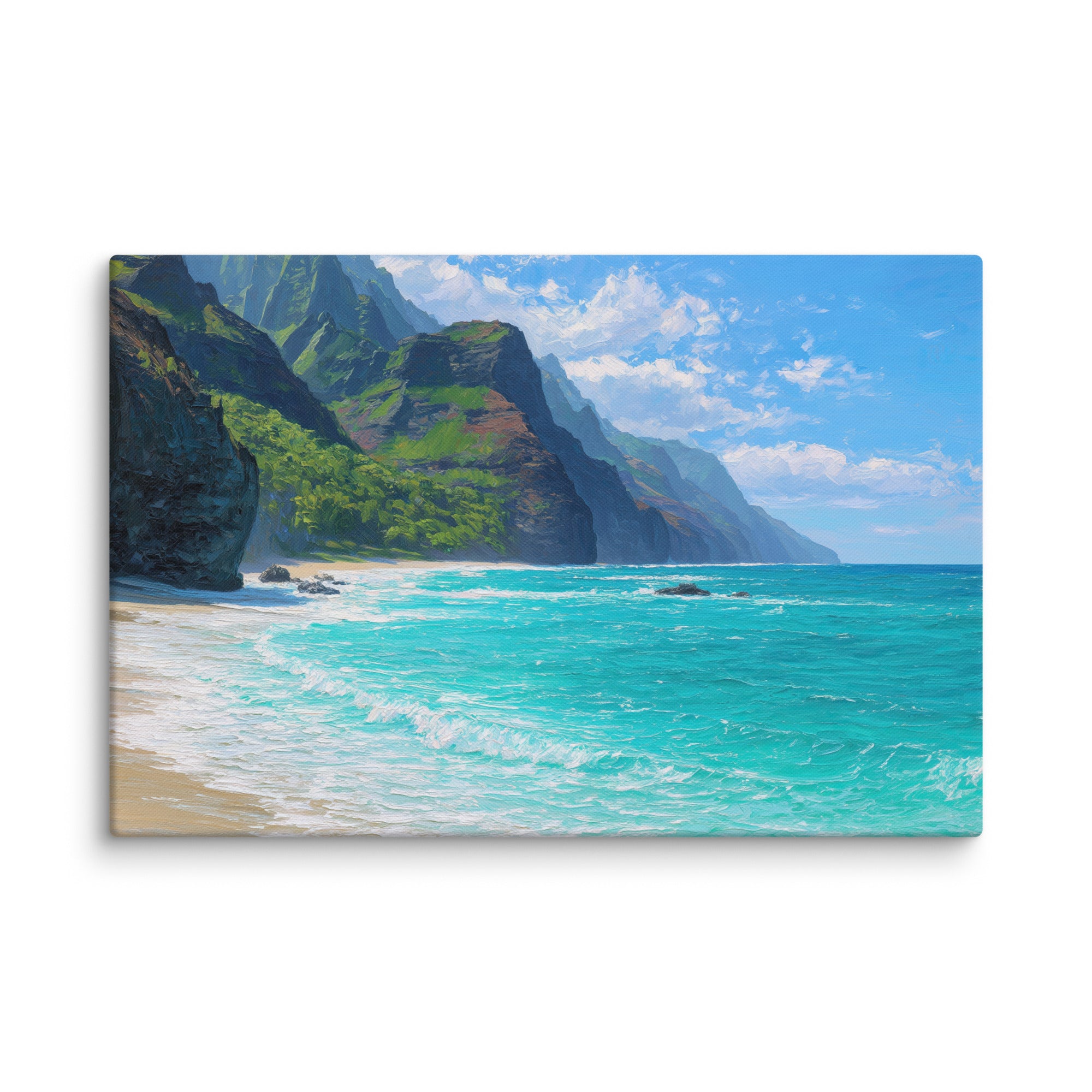 Hanakapiai Beach Canvas Art | Kauai Na Pali Hawaii – Kahana Designs