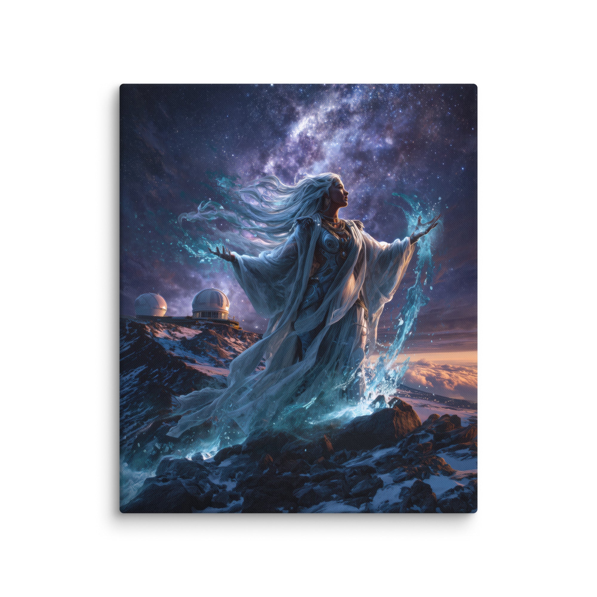 Hawaiian Poliahu Snow Goddess Hawaiian canvas wall art shown at 20×24 inch size