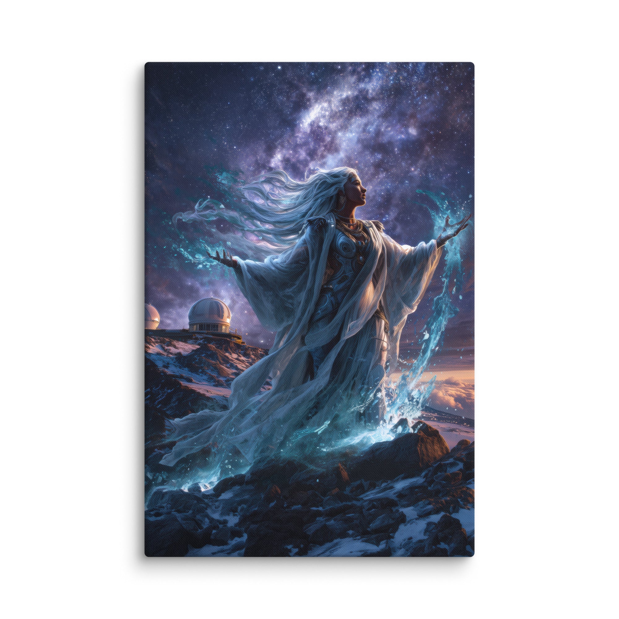 Hawaiian Poliahu Snow Goddess Hawaiian canvas wall art shown at 24×36 inch size