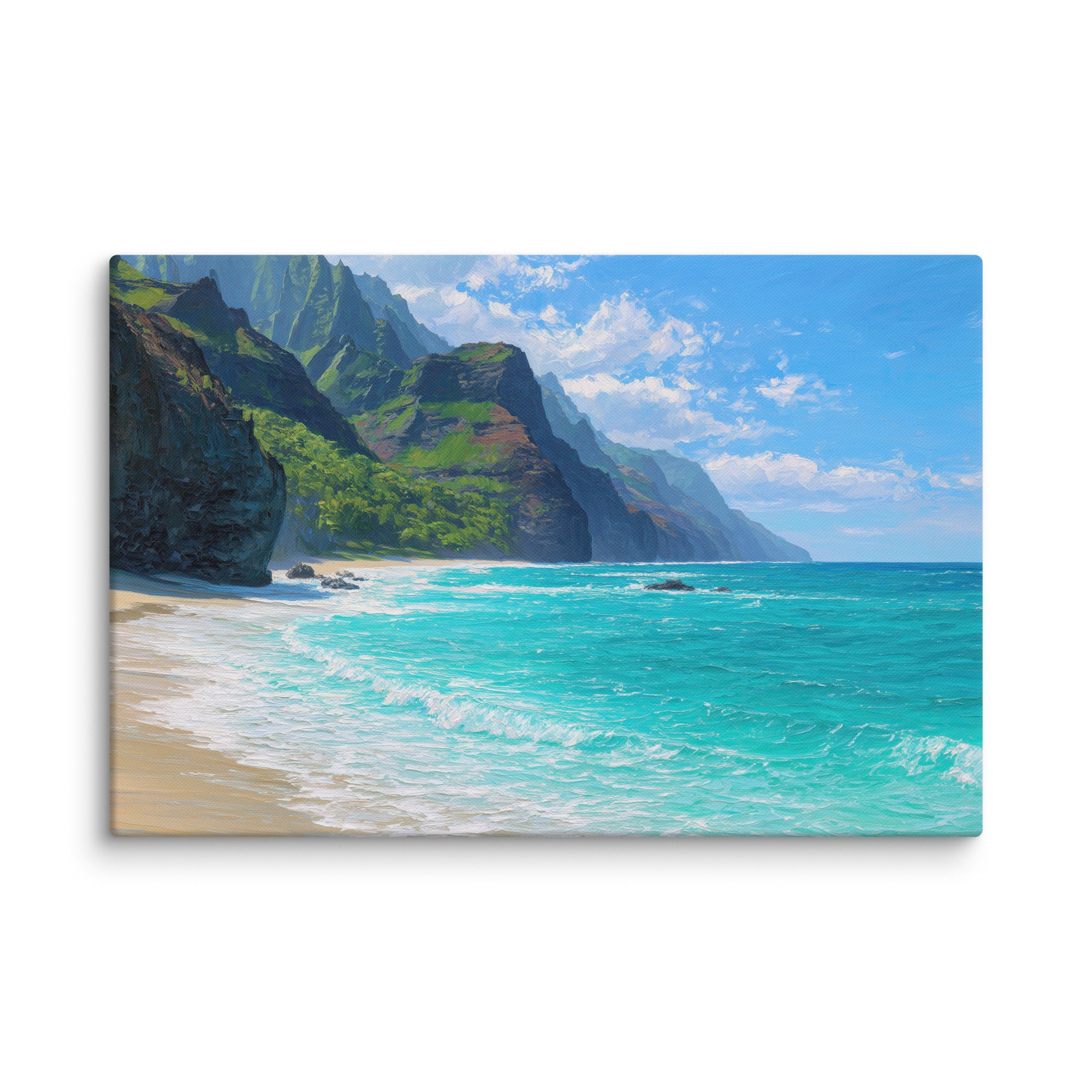 Hanakapiai Beach Canvas Art | Kauai Na Pali Hawaii – Kahana Designs