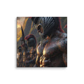 Hawaiian Koa Ikaika Warriors Hawaiian canvas wall art shown at 6×6 inch size