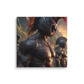 Hawaiian Koa Ikaika Warriors Hawaiian canvas wall art shown at 6×6 inch size