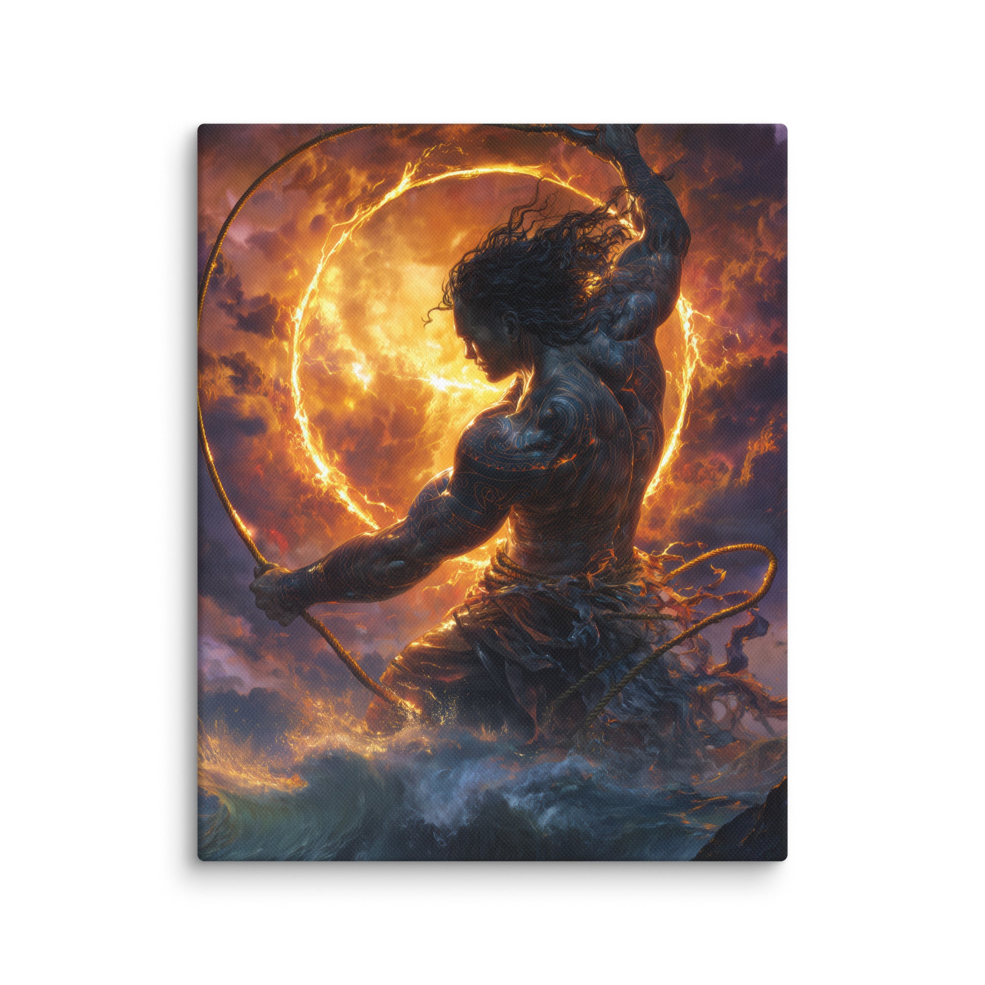 Hawaiian Maui Demigod Hawaiian canvas wall art shown at 8×10 inch size
