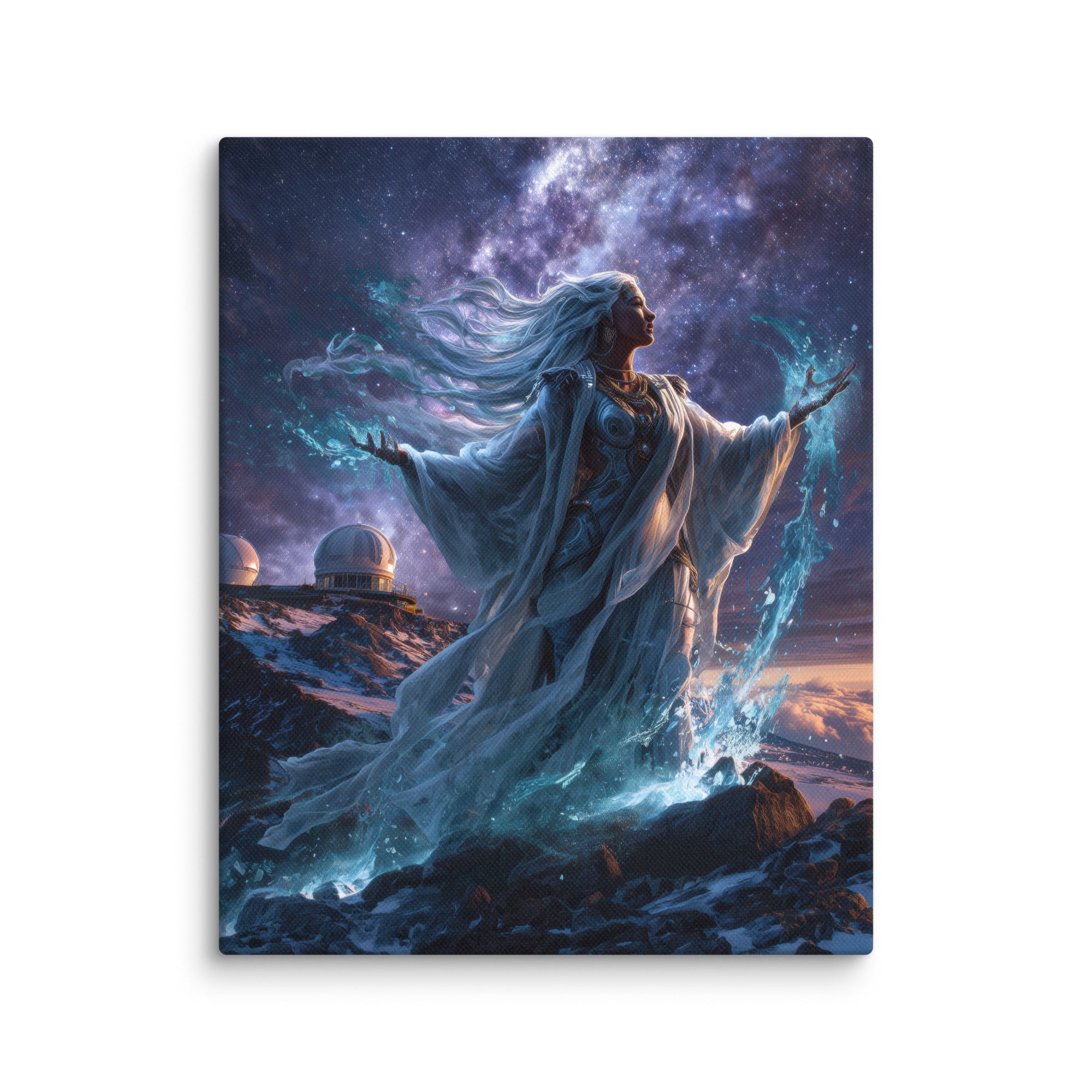 Hawaiian Poliahu Snow Goddess Hawaiian canvas wall art shown at 8×10 inch size