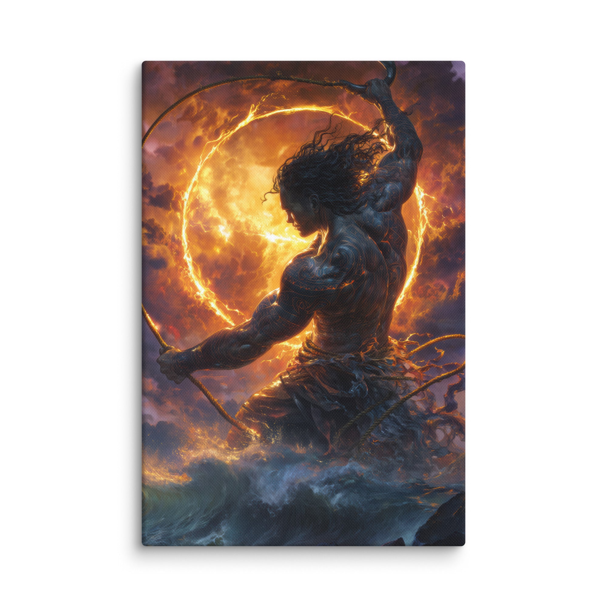 Hawaiian Maui Demigod Hawaiian canvas wall art shown at 8×12 inch size