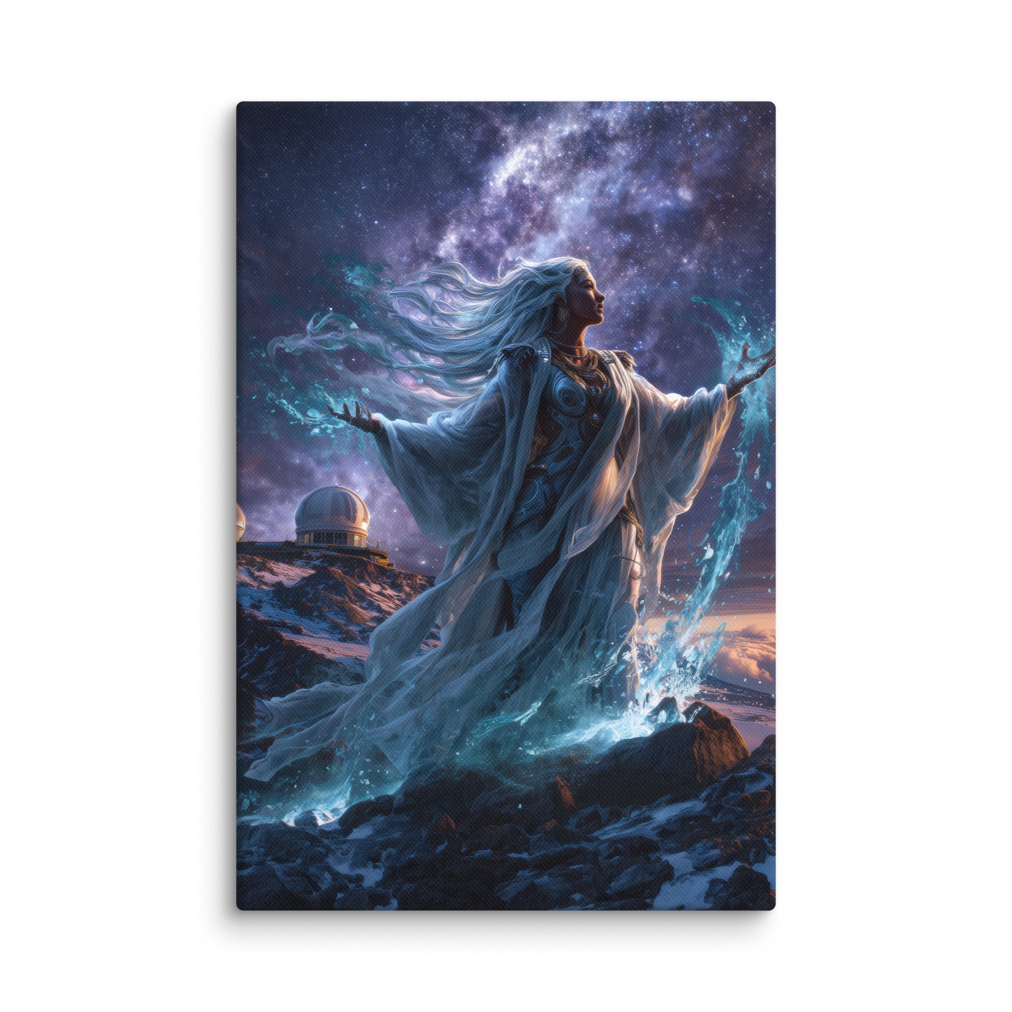 Hawaiian Poliahu Snow Goddess Hawaiian canvas wall art shown at 8×12 inch size