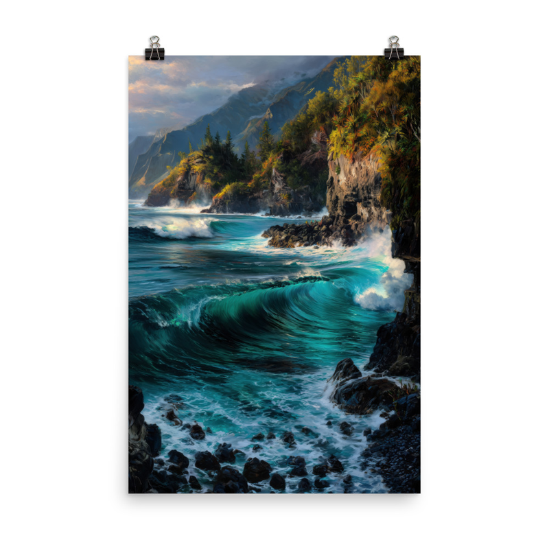 Honolua Bay 3 — 24″×36″ poster mockup
