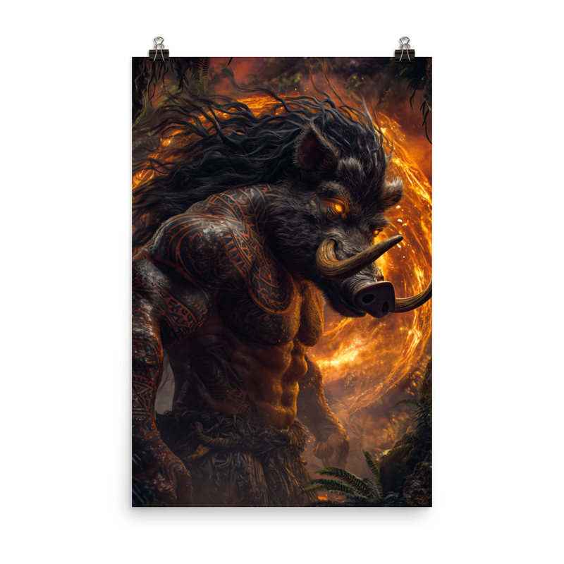 Kamapuaa 1 — 24″×36″ poster mockup