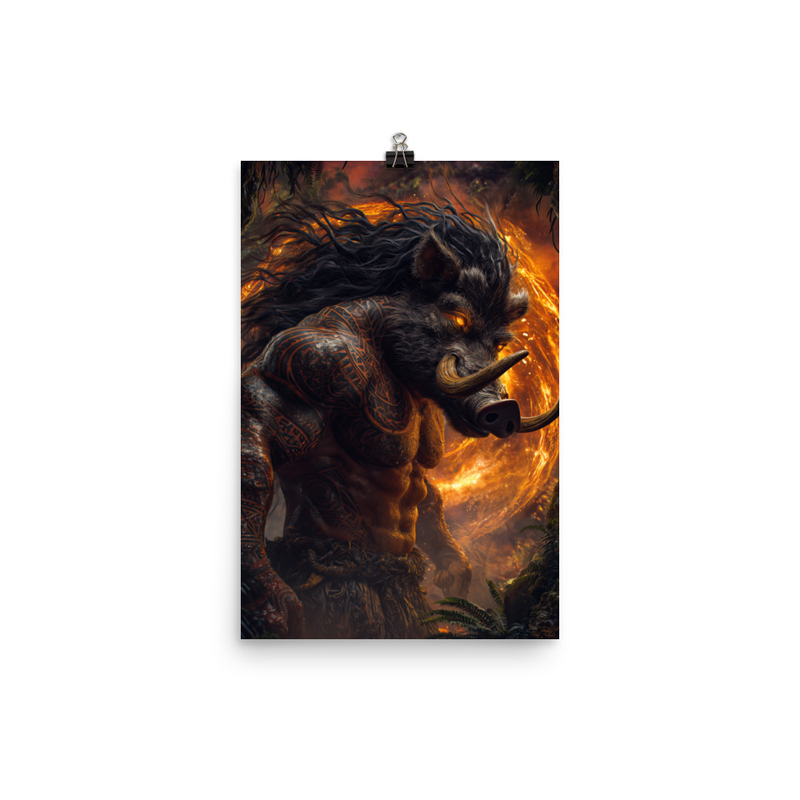 Kamapuaa 1 — 12″×18″ poster mockup
